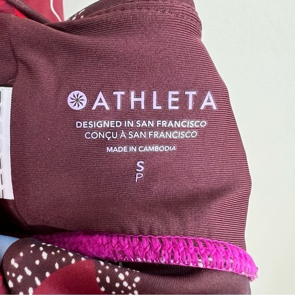 Athleta Plunge‎ Bikini D- DD Top Size Small hero bloom